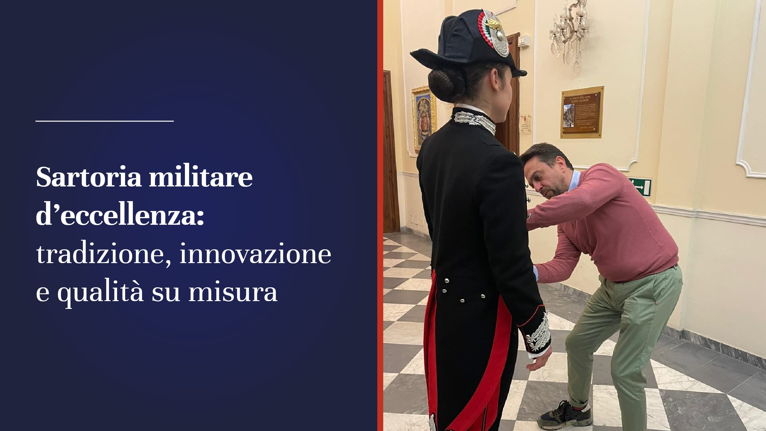 Sartoria militare: divisa per l'Arma dei Carabinieri